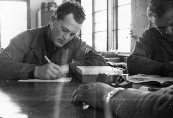 1951 GlennWritingLetterfromWarAdjusted